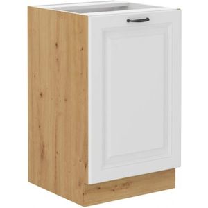 Unterschrank 40 cm Stilo Weiß + Eiche Artisan Küchenzeile Küchenblock Küche