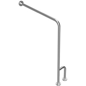 Brillantbad BELP Stützgriff Rechts Edelstahl gebürstet mit Abdeckung 230x866x840 mm, 120 kg Traglast für Bad & WC >> zum Bohren