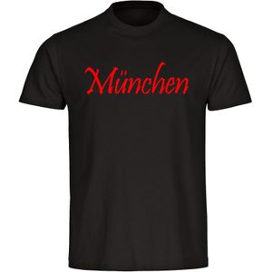 multifanshop Herren T-Shirt - München rot - Schriftzug - Druck rot - Männer