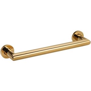 Brillantbad BILLO Handtuchhalter Messing Gold poliert 75x350x50 mm für Bad & Küche >> zum Bohren oder Kleben