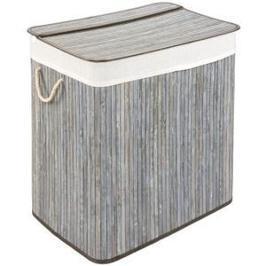 PANA®ECO Bambus Wäschekorb mit Deckel • Wäschebox Holz mit herausnehmbaren Wäschesack • Faltbarer Wäschesammler waschbar • Badezimmer Wäschetruhe • 100% Bambus • versch. Farben und Größen