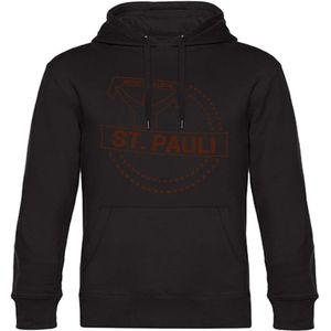 multifanshop Kapuzen Sweatshirt - St. Pauli - Meine Fankurve - Druck braun - Hoodie