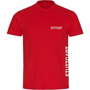 multifanshop Kinder T-Shirt - Stuttgart - Brust & Seite - Druck weiß - Kind