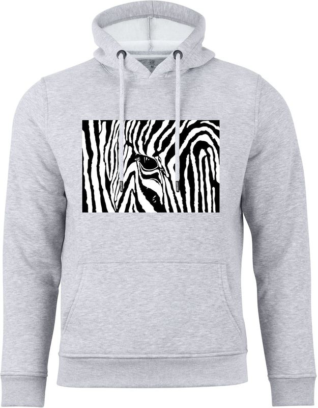 Cotton Prime® Kapuzensweatshirt Black & White Zebra Eye