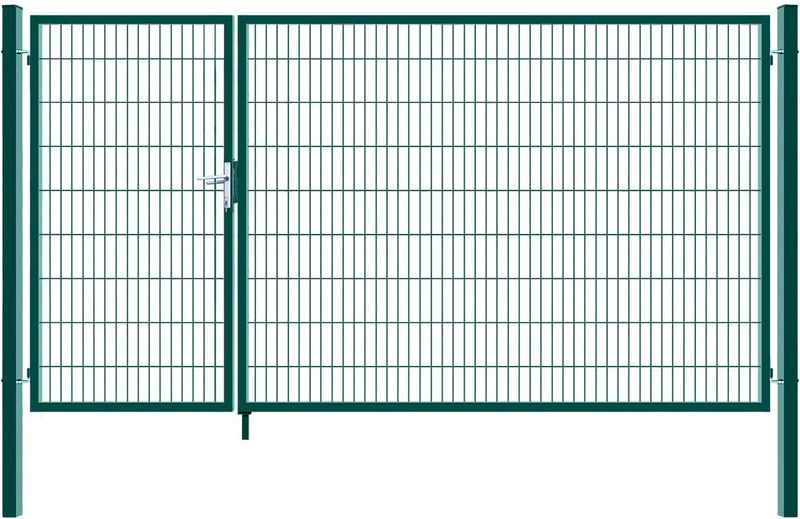 HOME DELUXE Doppelflügel Gartentor ADITUS grün 180 x 350 cm