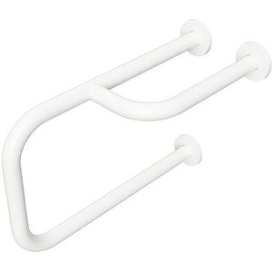 Brillantbad BELP Stützgriff Rechts Eisen Weiß mit Abdeckung 235x380x516 mm, 120 kg Traglast für Bad & WC >> zum Bohren