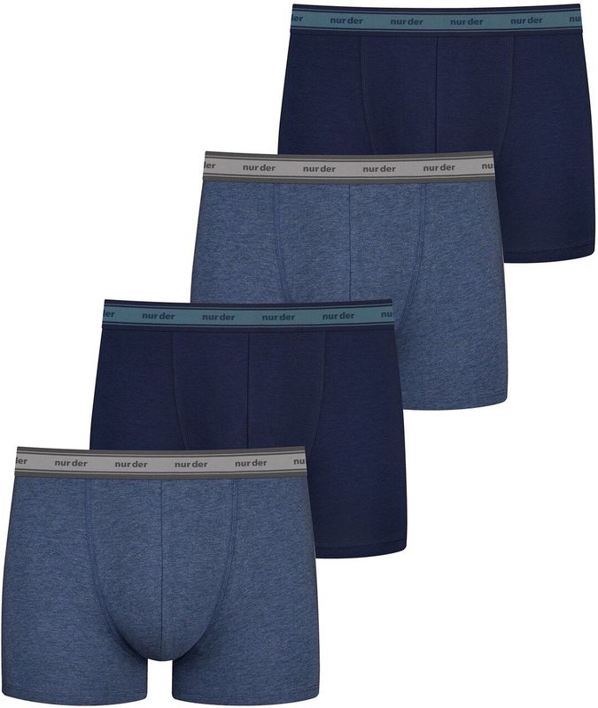 NUR DER Herren Retro Pants Boxer GOTS Organic Cotton 4er Pack