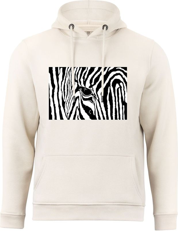 Cotton Prime® Kapuzensweatshirt Black & White Zebra Eye