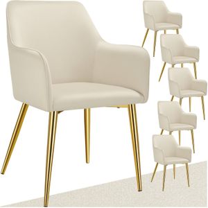 tectake® Armlehnstuhl, in Samtoptik, gepolstert, schlanke, pulverbeschichtete Stahlbeine, 55 x 63,5 x 86,5 cm