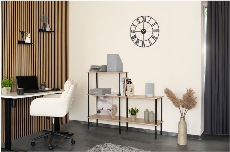 HOME DELUXE Regal INDU Light Oak  140 x 35 x 110 cm - versch. Ausführungen