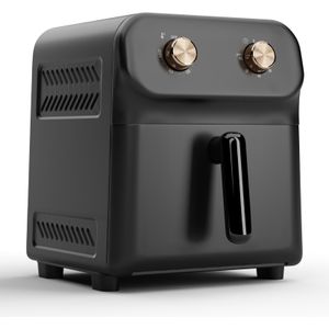 AeroCrisp 6 Heißluftfritteuse, 1700 W, 6 Liter, Drehknöpfe Schwarz 6 Liter