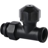 sanicomfort Thermostatventil Unterteil Design schwarz RAL 9005 - versch. Ausführungen