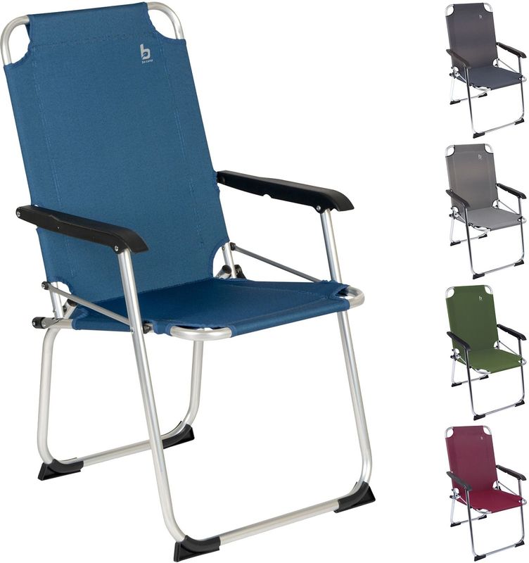 BO-CAMP Alu Klappstuhl Angelstuhl Anglerstuhl Camping Stuhl Klappsessel Faltbar Farbe: beige