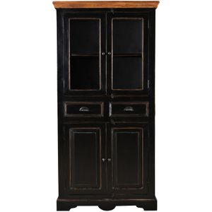 Vitrine Corsica Mangoholz Wohnzimmerschrank Schrank Vitrinenschrank Anrichte