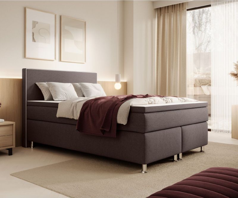Inter Handels Boxspringbett Gent - versch. Ausführungen - 140x200cm Braun TFK