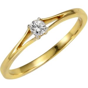 Diamonds by Ellen K. Ring Gold 585 zweifarbig mit Brillant 0,10ct.