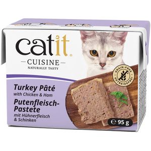 Catit Cuisine Pastete 12 x 95 g - Pute mit Huhn & Schinken