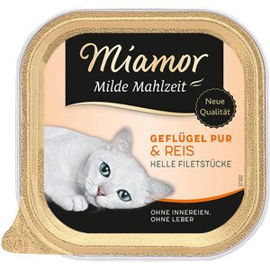 Sparpaket Miamor Milde Mahlzeit 24 x 100 g - Geflügel Pur & Reis