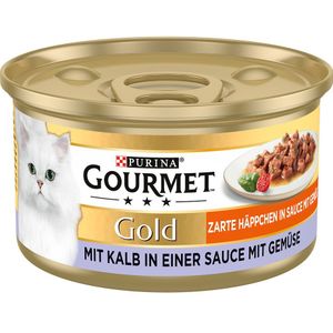 Gourmet Gold Zarte Häppchen 12  x 85 g - Kalb & Gemüse