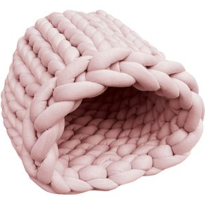 Aumüller Geflochtene Katzenhöhle Grobstrick - rosé