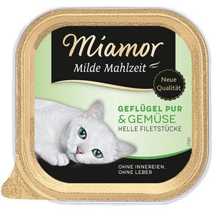 Sparpaket Miamor Milde Mahlzeit 24 x 100 g - Geflügel Pur & Gemüse