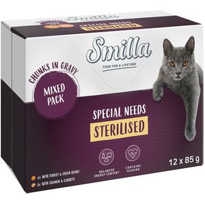 Smilla Frischebeutel Sterilised Häppchen mit Gemüse - Mixpaket (24 x 85 g)