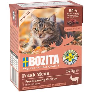 Bozita Tetra Häppchen in Gelee 6 x 370 g - Sterilised mit Hirsch