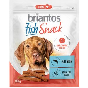 Briantos Fish Snacks, Thunfisch und Lachs für Hunde - Lachs (2 x 180 g)