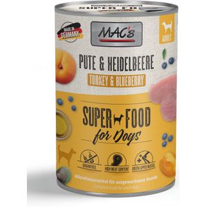 MAC's Adult Superfood 6 x 400 g - Pute & Heidelbeeren