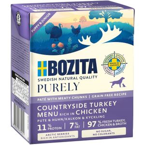 Bozita Purely Paté 6 x 370 g - Puppy & Junior mit Pute