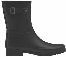 Hunter - Refined Short - Regenlaars - Zwart - Gevulcaniseerd Rubber - Waterdicht