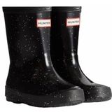 Hunter - Kids First Giant Glitter - Regenlaars - Zwart - Rubber