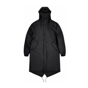 Regenjas RAINS Unisex Fishtail Parka Black 2024-XXL