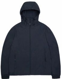 Rains - Juba Jacket - Jas - Navy - Katoen en Nylon, Regular Fit, Verstelbare Capuchon