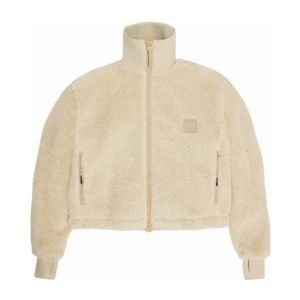 Winterjas RAINS Unisex Kofu Fleece Short Jacket Sand-S