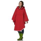 Poncho Happy Rainy Days Rain Cape Red