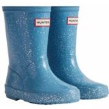 Hunter - First Giant Glitter - Regenlaars - Azur Blue - Natuurlijk Rubber