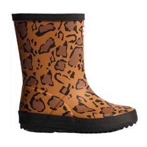 Regenlaars Hunter Kids Original First Leopard Print Wellington Rich Tan/Saddle/Black-Schoenmaat 21