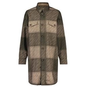 Regenjas AGU Women Oversized Rain Shirt Winter Rain Urban Outdoor Army Green Check-L