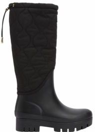 Barbour - Marnie Quilted Tall Welly - Regenlaars - Zwart - Hoog Model