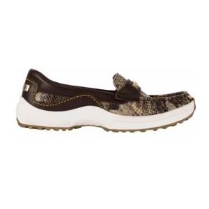 ZOO Adventure - Mia - Mocassin - Zand - Leder met Pythonprint