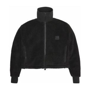 Winterjas RAINS Unisex Kofu Fleece Short Jacket Black-S