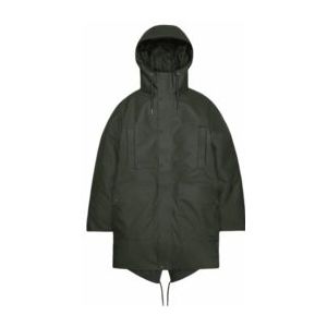 RAINS - Nome Long Parka - Groen - Unisex - Lange Jas