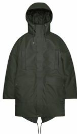 RAINS - Nome Long Parka - Groen - Unisex - Lange Jas