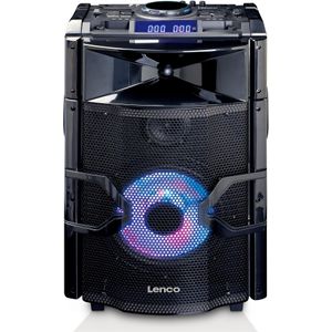 LENCO PMX-250 - High power DJ mixer met Bluetooth�, USB, FM en party lights - Zwart