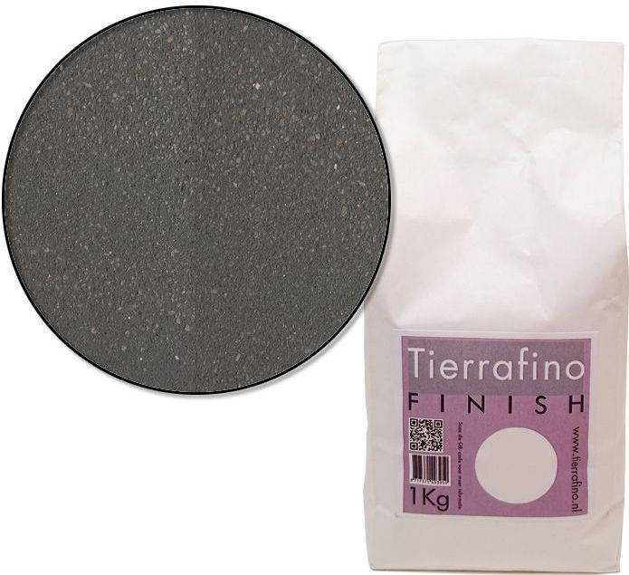Tierrafino Leem finish - Testzakje of reparatie zakje - Leemstuc - 100% natuurlijk - Gomera Grijs - 1 kg