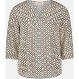 Cartoon Casual-Bluse mit Muster - Cream/Beige