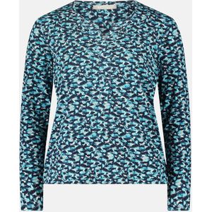 BETTY & CO Blusenshirt mit Gummizug - Dunkelblau/Blau