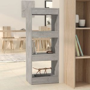 vidaXL Boekenkast/kamerscherm 40x30x103 cm bewerkt hout betongrijs