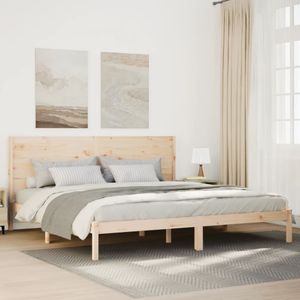 vidaXL Bedframe extra lang zonder matras massief hout 180x210 cm